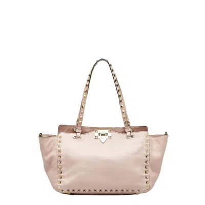 Valentino Garavani Rockstud Leather Shoulder Bag () In Pink