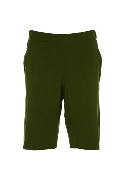 K-way Leoben Knitted Shorts In Green Sphagnum