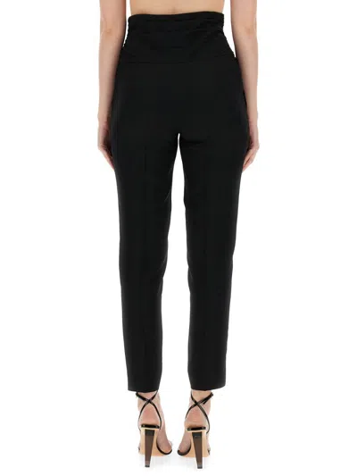 Moschino Pants With Heart Application In Black
