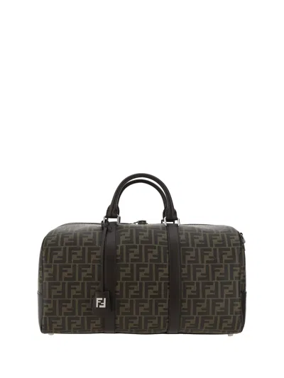 Fendi Men Boston Travel Bag In Multicolor