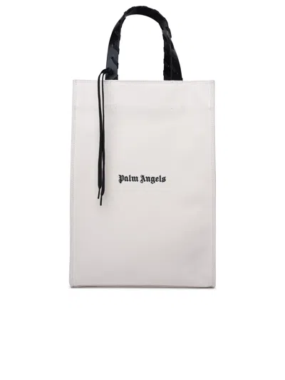 Palm Angels Man Borsa Tote Logo In Cream