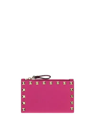 Valentino Garavani Women  Rockstud French Wallet In Multicolor