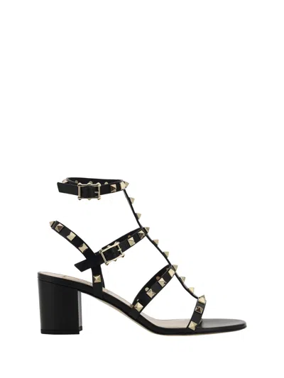 Valentino Garavani Women  Rockstud Sandals In Black