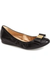 Cole Haan Tali Bow Ballet Flat, Black In Black Leather