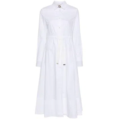 Herno Poplin Cotton Maxi Dress In White