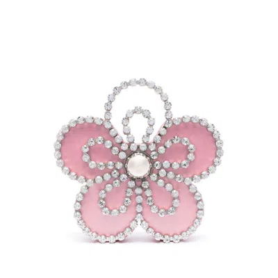 L'alingi Flower Crystal-embellished Clutch Bag In Pink
