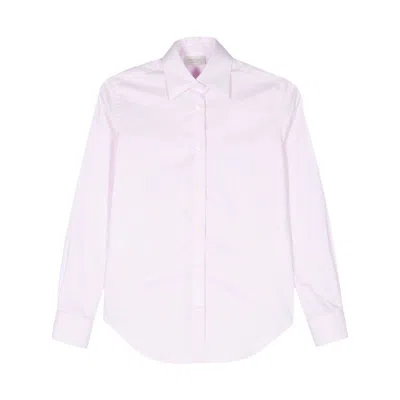 Mazzarelli Pointed Flat-collar Poplin Shirt In 粉色