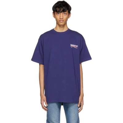 Balenciaga Political Logo Cotton Jersey T-shirt