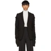 Rick Owens Black Canvas Weakling Blazer