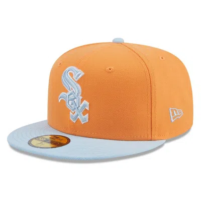 New Era Orange/light Blue Chicago White Sox Spring Color Basic Two-tone 59fifty Fitted Hat