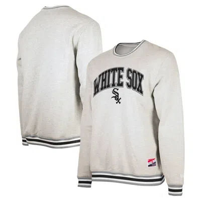 New Era Heather Grey Chicago White Sox Throwback Classic Pullover Sweatshirt