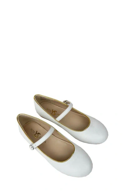 Yosi Samra Girl's Miss Sadie Mary Jane Shoes, Toddler/kids In White