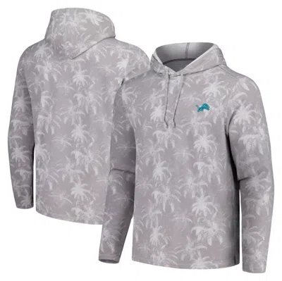 Tommy Bahama Gray Detroit Lions Palm Frenzy Hoodie Long Sleeve T-shirt