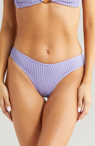Montce Lulu Bikini Bottoms In Lavendar Crochet