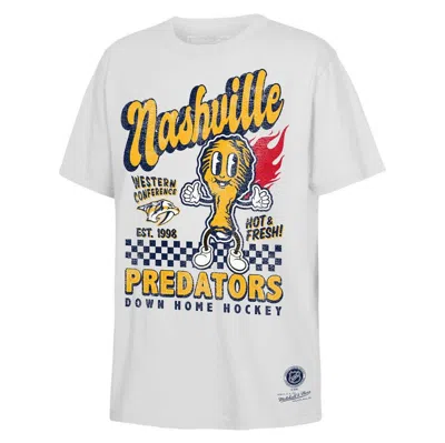 Mitchell & Ness Kids' Youth  White Nashville Predators Concession Stand T-shirt