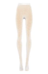Wolford Grid Net Tights In White