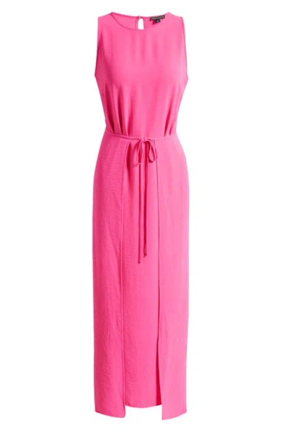 Vince Camuto Tie Front Faux Wrap Dress In Pink