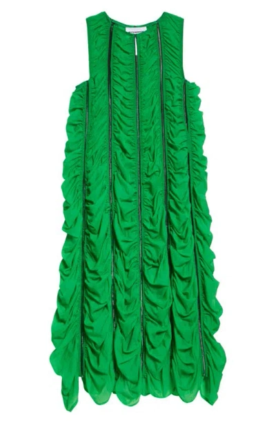 Melitta Baumeister Ruched A-line Dress In Green