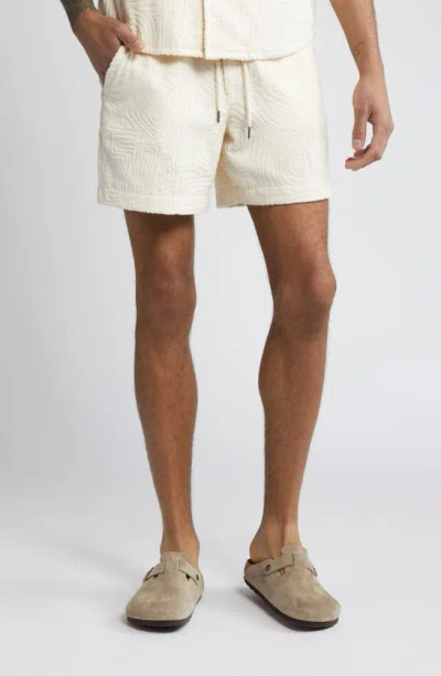 Oas Golconda Jacquard Terry Cloth Shorts In Cream