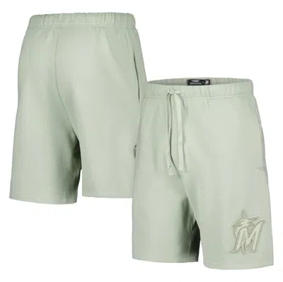 Pro Standard Cream Miami Marlins Neutral Fleece Shorts