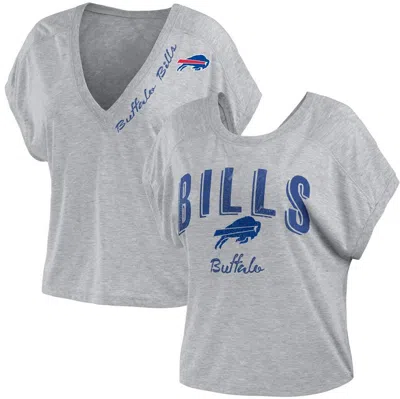 Wear By Erin Andrews Heather Gray Buffalo Bills Reversible T-shirt