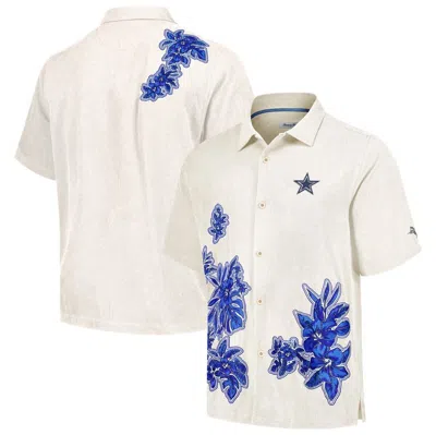 Tommy Bahama Cream Dallas Cowboys Sport Hibiscus Camp Button-up Shirt