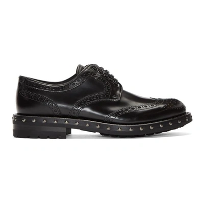 Dolce & Gabbana Halbschuhe Boy Donna Budapester Lochmuster Leder Schwarz In Black