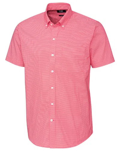 Cutter & Buck Strive Dit-dat Print Shirt In Pink