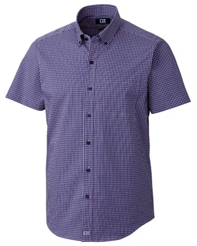 Cutter & Buck Anchor Gingham Shirt In Purple
