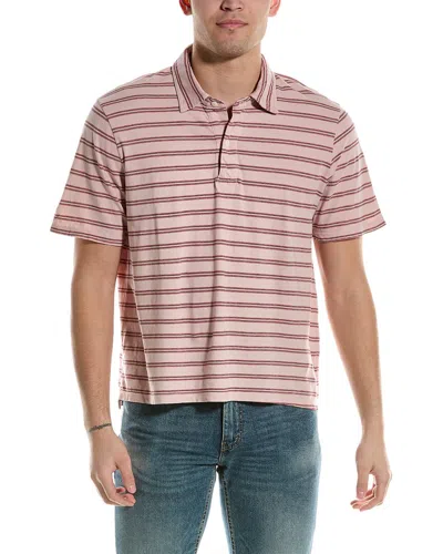 Save Khaki United Stripe Polo Shirt In Pink