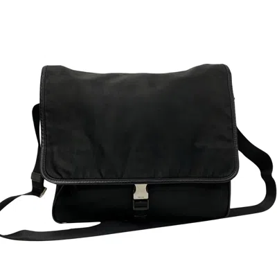 Prada Tessuto Synthetic Shoulder Bag () In Black