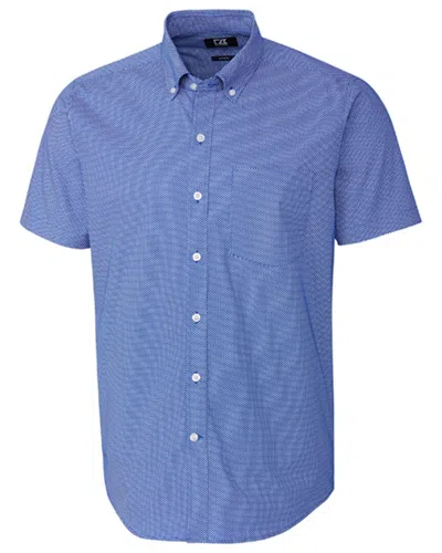 Cutter & Buck Strive Rail Stripe Shirt In Blue