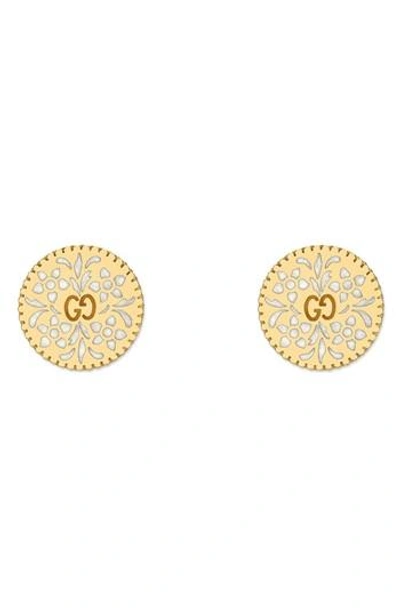 Gucci 18k Yellow Gold Icon Blooms Stud Earrings In Yellow, Gold,