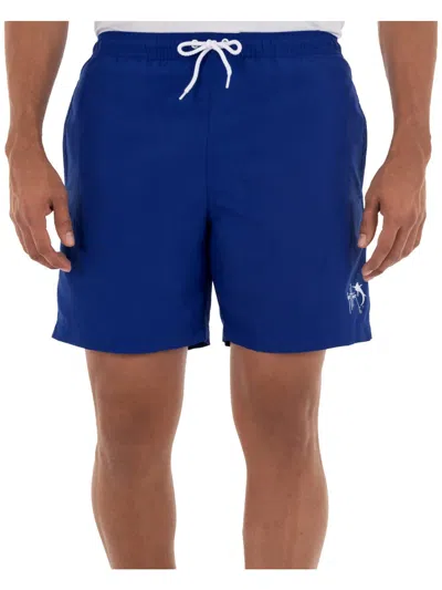 Guy Harvey Billfish Mens Woven Board Shorts Swim Trunks In Blue