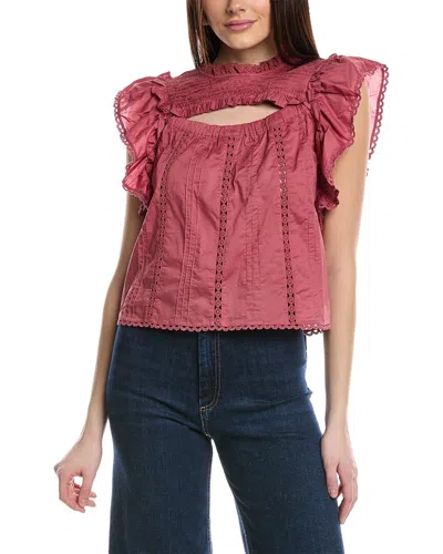 Farm Rio Ruffles Blouse In Pink