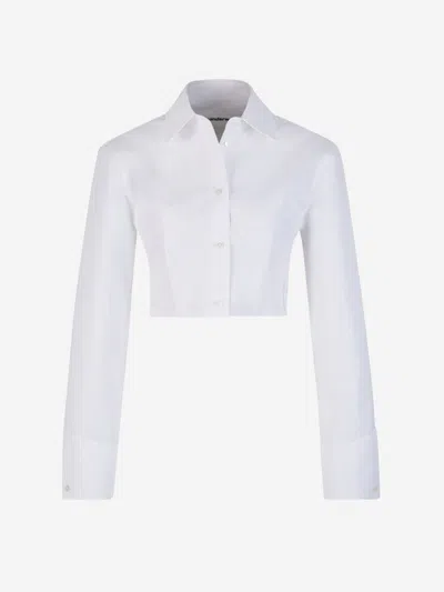 Alexander Wang Cropped Cotton Shirt In Cropped Design