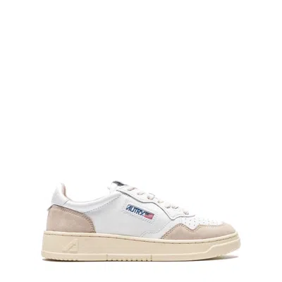 Autry Medalist Suede Sneakers In Lt Suede Wht