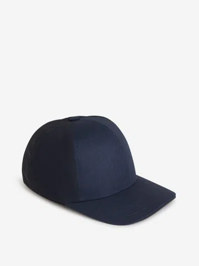 Sease Linen Baseball Cap In Blau Marí