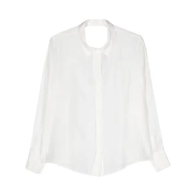 Tela Cut-out-detail Silk Shirt In White