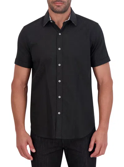 Robert Graham Windsor 2 Short Sleeve Button Down Shirt In Black