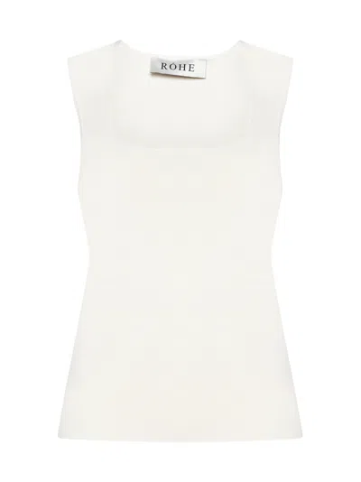 Rohe Viscose-blend Knit Tank Top In Off White