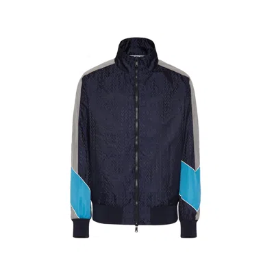 Valentino Nylon Windbreaker In Blue