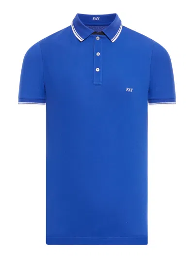 Fay Archive Polo Stretch In Blue