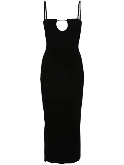 Jacquemus La Robe Sierra Knit Dress In Black