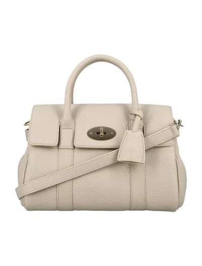 Mulberry Small Bayswater Satchel Hg In Chalk
