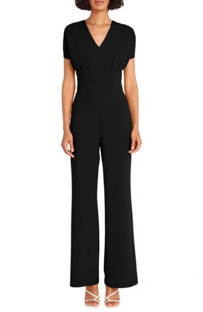 Maggy London Pleated Bodice Jumpsuit In Black