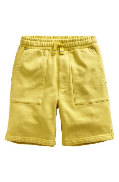 Mini Boden Kids' Cotton Sweat Shorts In Zest Yellow