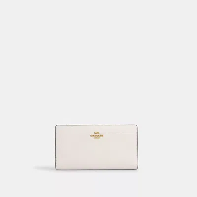 Coach Outlet Slim Zip Wallet In White