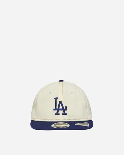 New Era La Dodgers Chrome Denim Retro Crown 9fifty Strapback Cap In Neutral