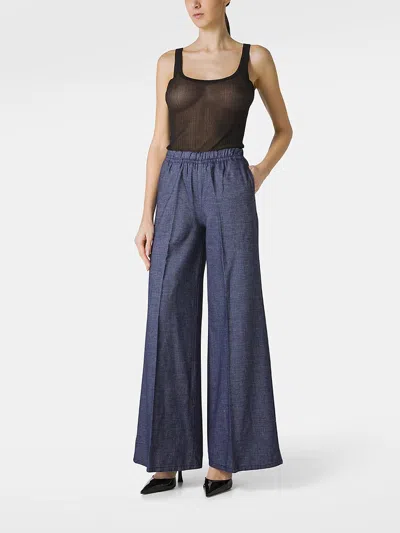 Cigala's Straight Leg Trousers In Blue